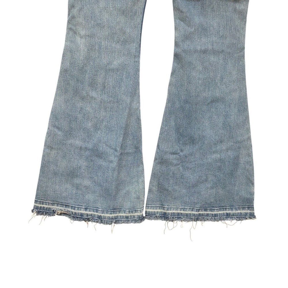 Shyanne Western Flare Jeans Women 30R Bell Bottom Light Wash Distressed Cowgirl - Picture 6 of 11